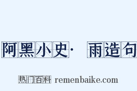 阿黑小史·雨造句是什么意思的图片